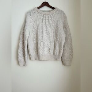 VINTAGE Aran Crafts Wool Cable Knit Sweater